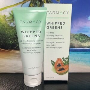 Farmacy Whipped Greens Oil-Free Foaming Cleanser with Moringa and Papaya 3.4oz